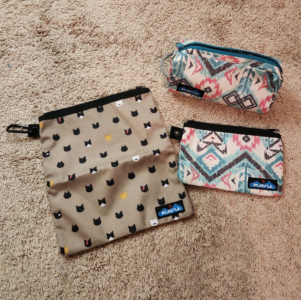 Kavu dopp kit and travel pouches, 3 items